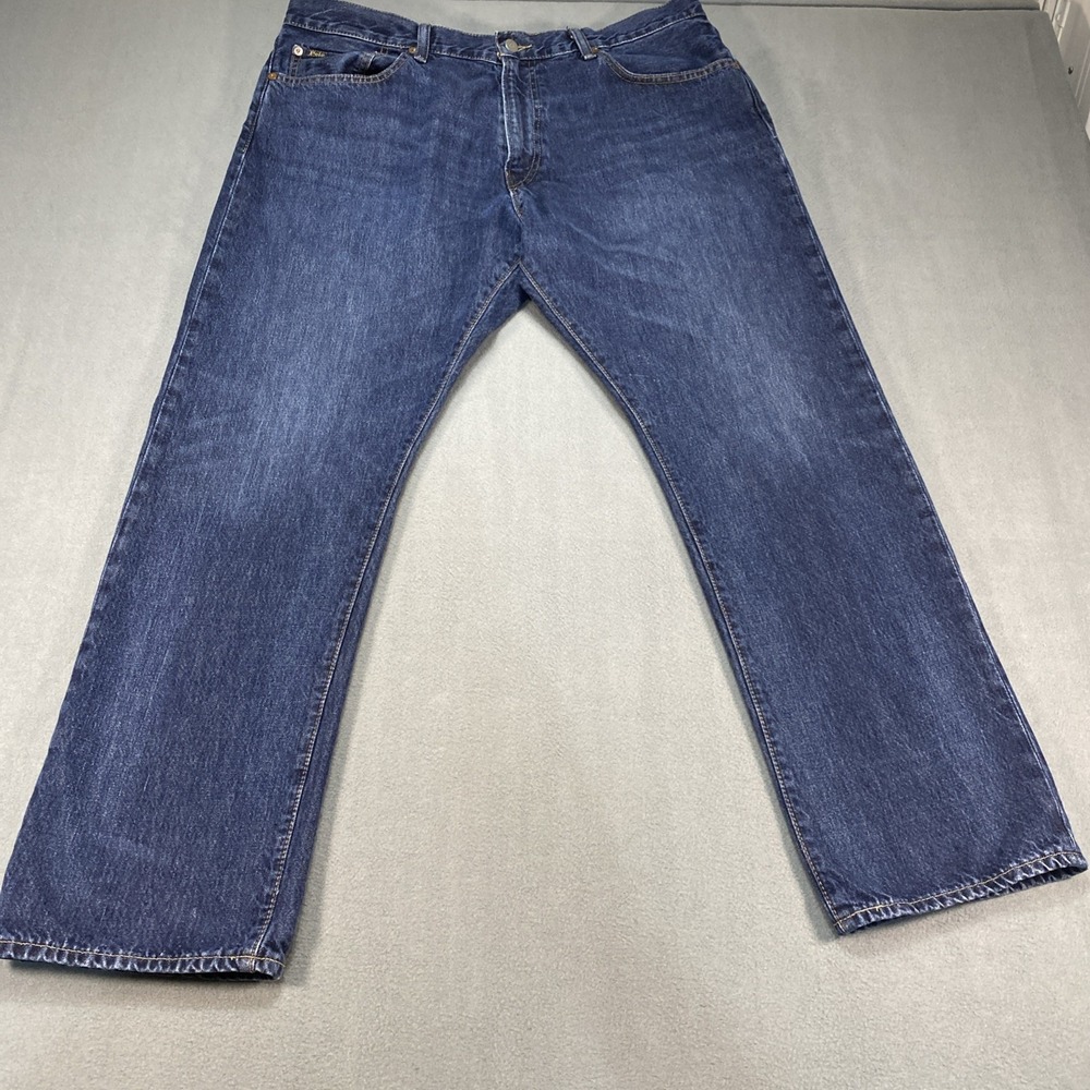 Polo Ralph Lauren‎ Hampton Relaxed Straight Jeans Mens 38x30 Blue Medium Wash